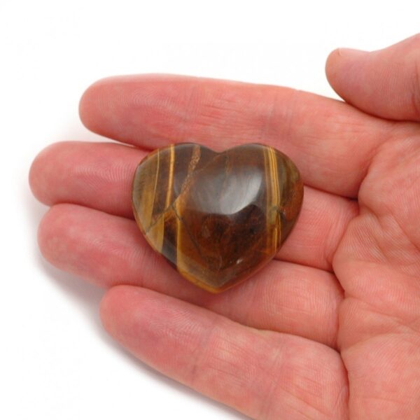 Golden Tiger's Eye Crystal Heart - 4cm (Balance, Grounding, Discernment)