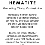 Hematite Crystal Meaning Card