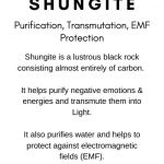 Shungite Crystal Meaning Card